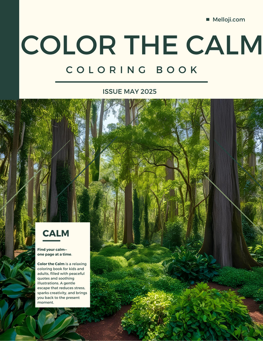 Color the Calm: A Woodland Forest Adult Coloring Book (Digital Download)