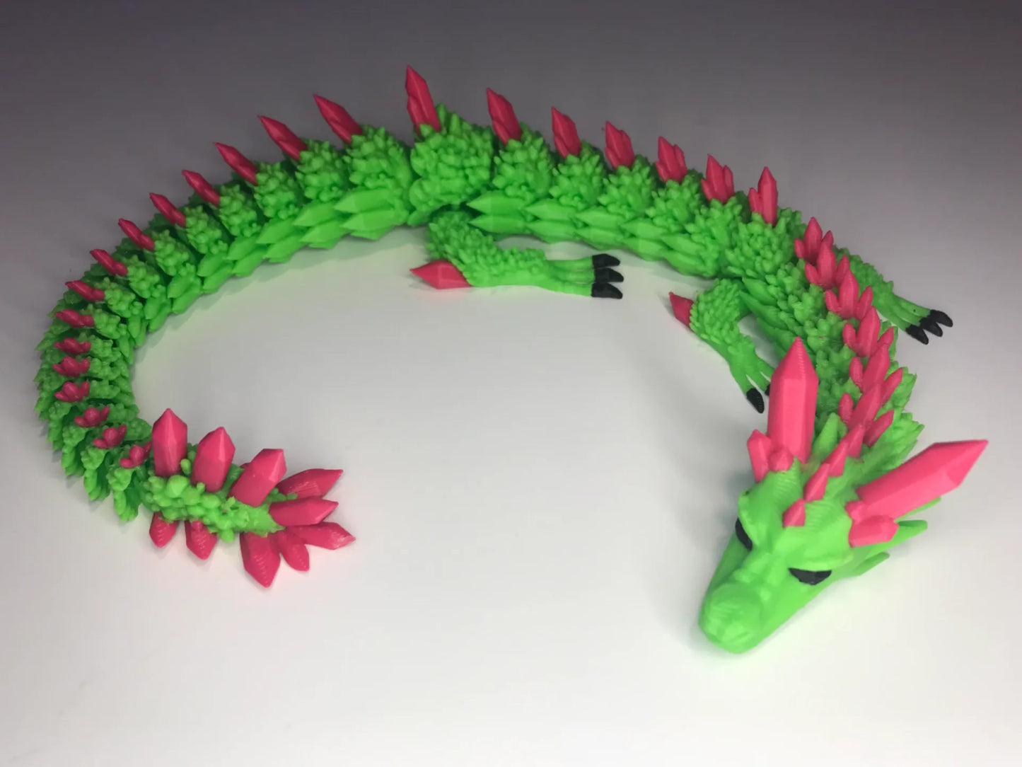 Crystal Articulated Dragon – 3D Printed Collectible
